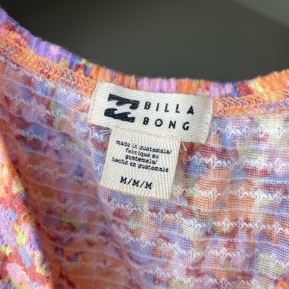 Billabong Orange and Purple Floral Mini Dress - Picture 9 of 14